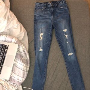 Abercrombie high rise super skinny jeans LONG